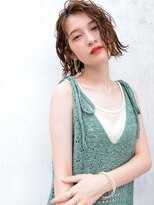 スパイラルパーマ/Aラインボブ/かきあげ/ベージュ/髪質改善/20代