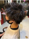 アップバングメンズショート