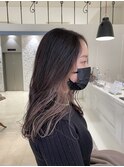 派手すぎない透明感インナーカラー