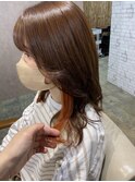 イヤリングカラーオレンジ