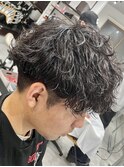 緩め波巻きスパイラルパーマ 韓国マッシュ