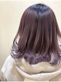 【札幌麻生 ラベンダーアッシュ ダブルカラー】