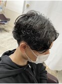 センターパート、パーマスタイル
