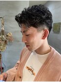 ワンカールパーマ/アッシュブラック