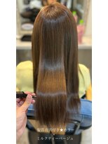 ヘアサロン クリア(hair salon CLEAR) 髪質改善付きカラー×ミルクティベージュ