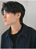 ニュアンスパーマアッシュブラックウルフ波巻きスパイラル渋谷