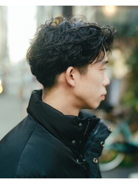 カフ(CAF) CAF河内 メンズパーマ アッシュブラック カルマパーマ 大阪