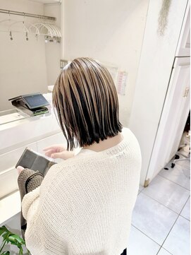 ネオリーブカフ 鶴ヶ峰店(Neolive caff) デザインカラー　アンブレラカラー　ハイトーン　ブリーチあり