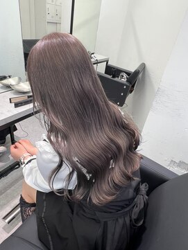 ペレ 栄店(PELE) デザインカラー/レイヤーカット/ウェットヘア/オリーブベージュ