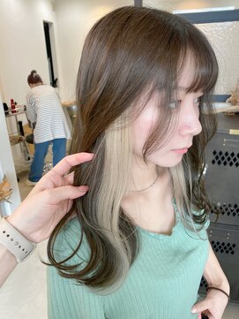 カノンヘアー(Kanon hair) ホワイトベージュ　イヤリングカラー　デザインカラー