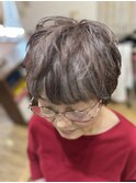 白髪ぼかし+ハイライト