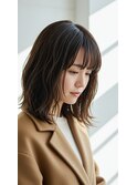 髪質改善ニュアンスカラーツヤ髪スタイルセンターパート