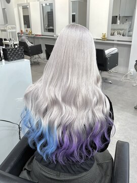 シェイロ(Cielro) ホワイトカラー×裾カラーエンドカラー/ツートーン