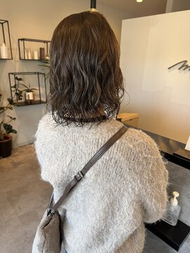 メデル(mederu) コテ巻き風デジタルパーマミディアムパーマボブパーマ大人可愛い