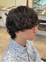 フィフスパーク(fifth PARK)&nbsp;渋谷シャドウパーマ大きめカール無造作パーマメンズマッシュ20代