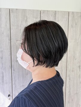 ヘアーリゾートノーブル(Hair Resort Noble) 【くびれショートボブ×前髪パーマ】前髪なし/顔まわり/姫路