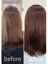 エル(Ele’) ピンクバイオレットカラー+美髪トリートメント