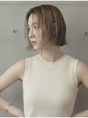 ハイライト/切りっぱなしボブ/顔まわり/レイヤー/ウェットヘア