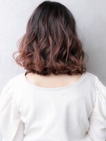 カバーヘア 上尾西口店(COVER HAIR)&nbsp;ピンクベージュエンドカラーかきあげミディアムX上尾20代30代
