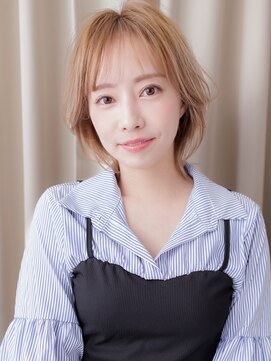 モッズヘア 越谷(mod's hair) ミルクティーブロンドくびれレイヤーボブウルフZ越谷10代20代