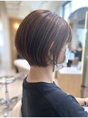 刈り上げない丸みショートナチュラル顔周りカット20代~50代