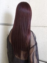 ニコフクオカヘアーメイク(NIKO Fukuoka Hair Make)&nbsp;[NIKO]ワインレッド/レッドカラー/ロングヘア/レイヤー