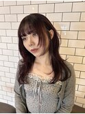 ハッシュカット/カシスレッド/くびれヘア