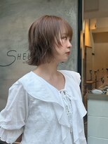 シェル(SHEL+L)&nbsp;夏っぽい。ベージュボブレイヤー【HARUNA】