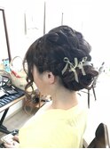 なみなみ編み込みアレンジ【ヘアアレンジ　浴衣 立川/立川南口】