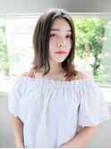 センターパート 伸ばしかけヘア 似合わせカット★★