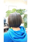 ♯ショートボブ+BLUEアッシュベージュ♪