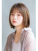 Aimee町田切りっぱなしボブ×アプリコットベージュ