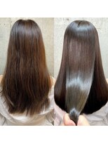 ユアーズ ヘアー 新宿店(youres hair) 髪質改善！高濃度水素トリートメント&イルミナカラー　Aujua