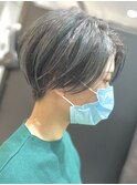 ミセスショートチャコールグレー