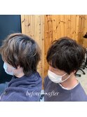 五反田美容院☆メンズカット、くせ、グレージュメンズカラー