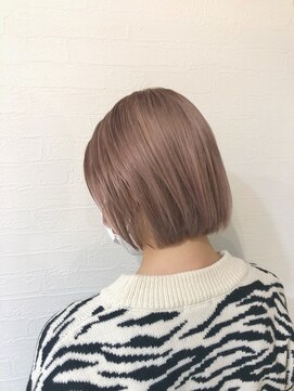 ルッソ チアロ(Lusso chiaro) 結べるボブ/ベルボブ×グレージュ/目白美容室/30代40代50代