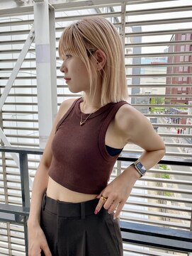 リッチ(RITZY) 【RITZY】抜きっぱなしブロンド☆バイカルテ☆伸ばしかけヘア