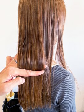 レポヘアー(Repos hair) 20代30代40代髪質改善カラーミルクティーブラウン艶感ストレート