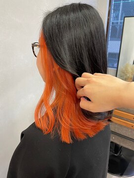 ミュラ(mulah) インナーカラーオレンジ×ダークグレージュ＊高発色カラー