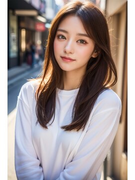 ライリー(riley) riley大人かわいいワンカールセミロング×肌映えカラー