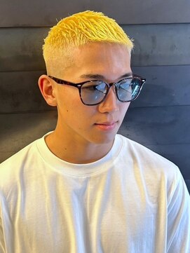 ディスイズバーバーセカンド(THIS IS BARBER 2nd) ブリーチカラー クロップ イージーパーマ フェードカット