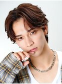 リバースカルマセンターパートウルフナチュラルメンズモテヘア