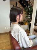【インナーカラー】コンパクトボブ/ラベンダーカラーがオススメ