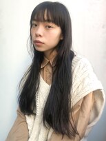 ユアーズヘア 神楽坂はなれ店(youres hair)&nbsp;フェミニンロング/ダークアッシュ/前髪カット/愛され