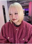 ブロンド/抜きっぱなしブロンド/ボブ