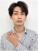 20代30代韓流☆ツイストパーマショートマッシュアッシュブラック