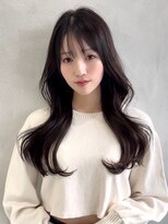 アース コアフュールボーテ 上田店(EARTH coiffure beaute) ナチュラルベージュ_ヨシンモリ_顔周りレイヤー_レイヤーカット