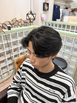 グラスバイネオリーブ 大倉山駅前店(grace by neolive) センターパート/シースルーマッシュ/韓国/韓国ヘア/メンズカット
