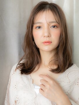 カバーヘア ブリス 上尾西口店(COVER HAIR bliss) ウォームブラウンエアリーミディアムくびれヘアZ上尾20代30代