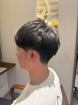 ムーン(moon)&nbsp;MEN’S/リバースセンターパート/ニュアンスパーマ/武蔵小杉